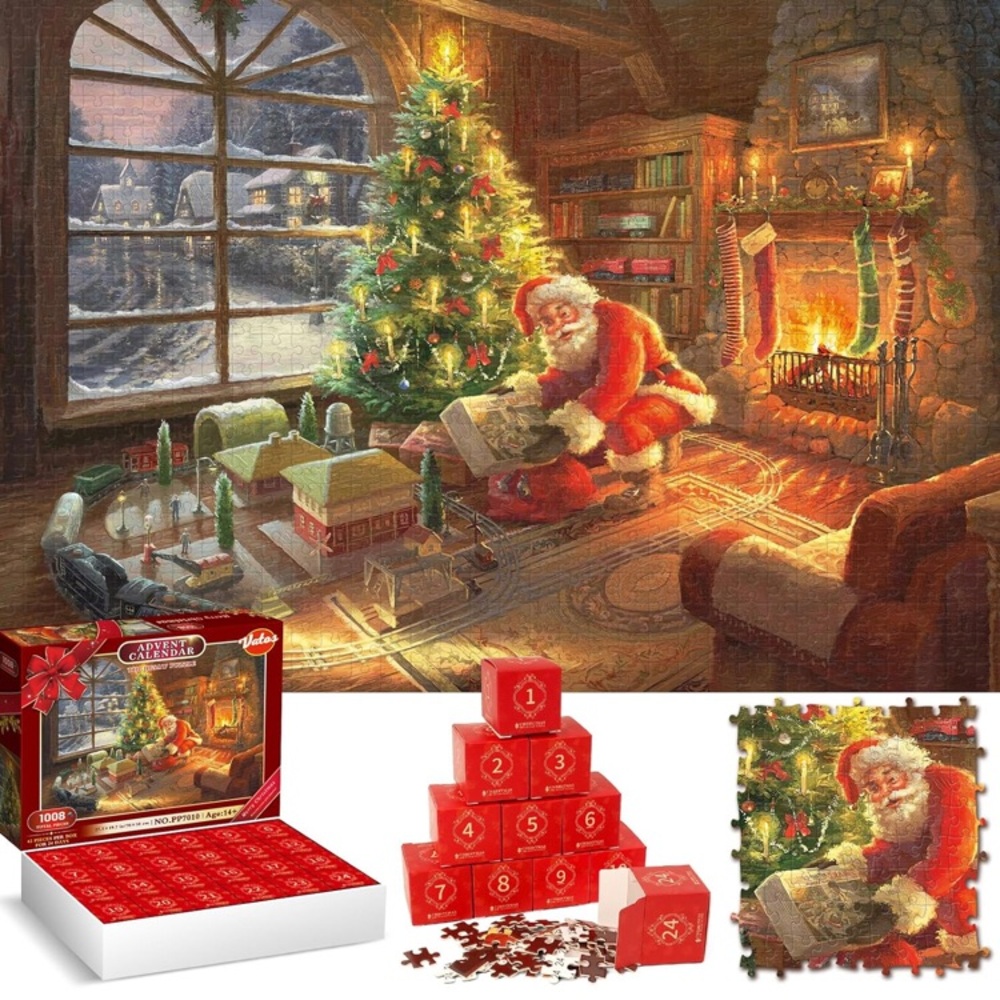 Advent Calendar 1008 Piece Christmas Jigsaw Puzzle
24 Days Santa Countdown